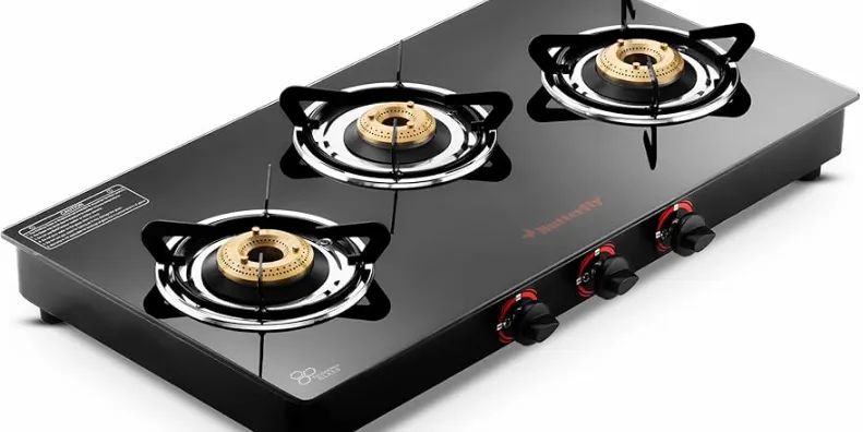Glass Top LPG Stove 3 Burners