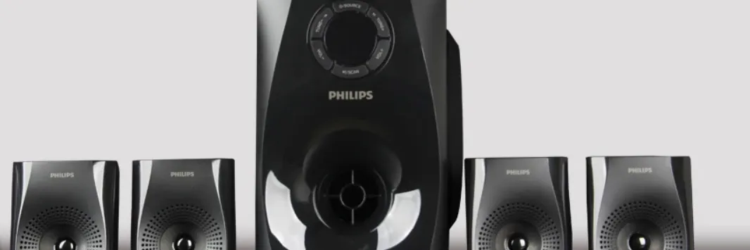 Connection & Controls: Philips SPA8150B Multimedia 4.1 Speakers User Manual