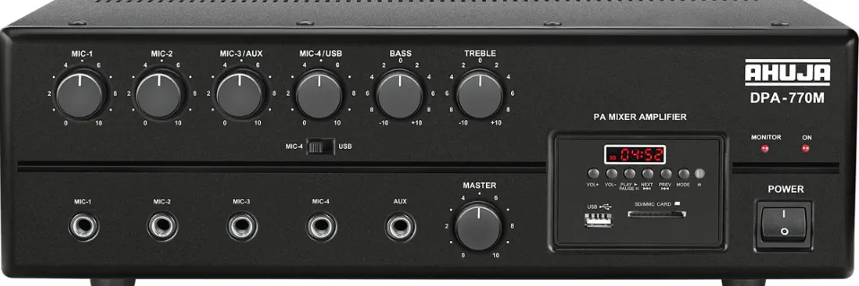 Ahuja PA Mixer Amplifier DPA-770 Instruction Manual