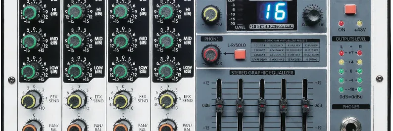 Phenyx Pro Sound Board Mixer Audio PTX-15 Owners Manual