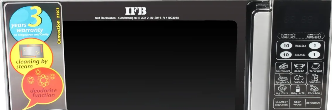 Ifb Appliances Convection Microwave Oven 23sc3 Owners Manual