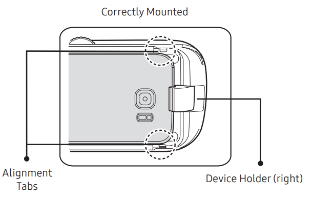 Samsung SM-R323 Gear VR-Connecting the Mobile Device B