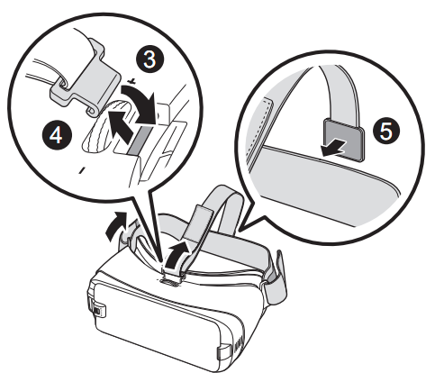Samsung SM-R323 Gear VR-Installing the straps B