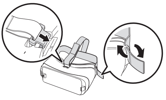Samsung SM-R323 Gear VR-Removing the straps