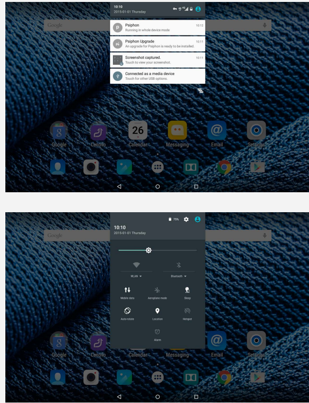 Lenovo TAB 2 A10-30 -notification