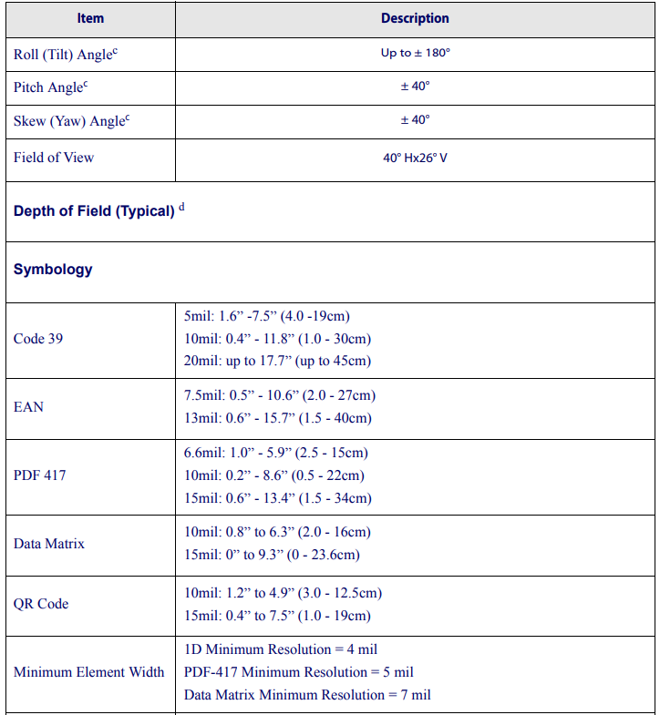 hp Wireless Barcode Scanner-SPEC-A