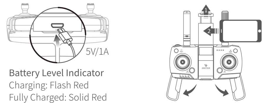 snaptain_foldable_gps_drone_sp550-remote.png