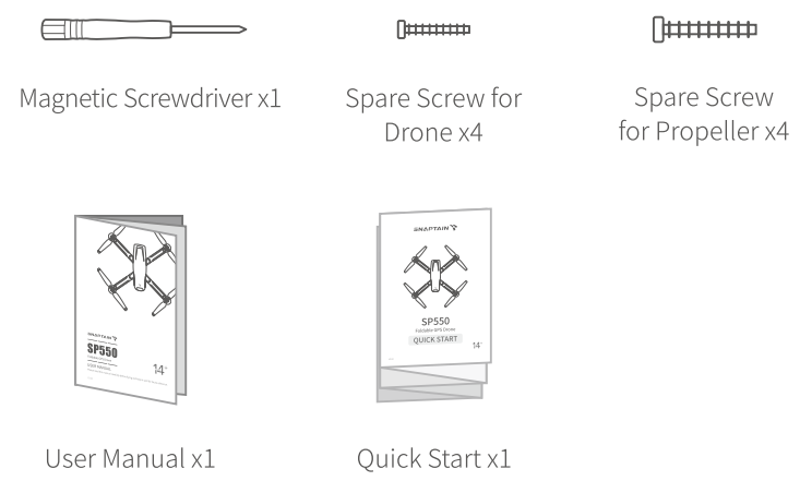 snaptain_foldable_gps_drone_sp550.package_contents.png