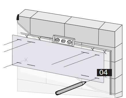 perlesmith_tv_wall_mount_pslf6-position_the_wall_plate_template.png