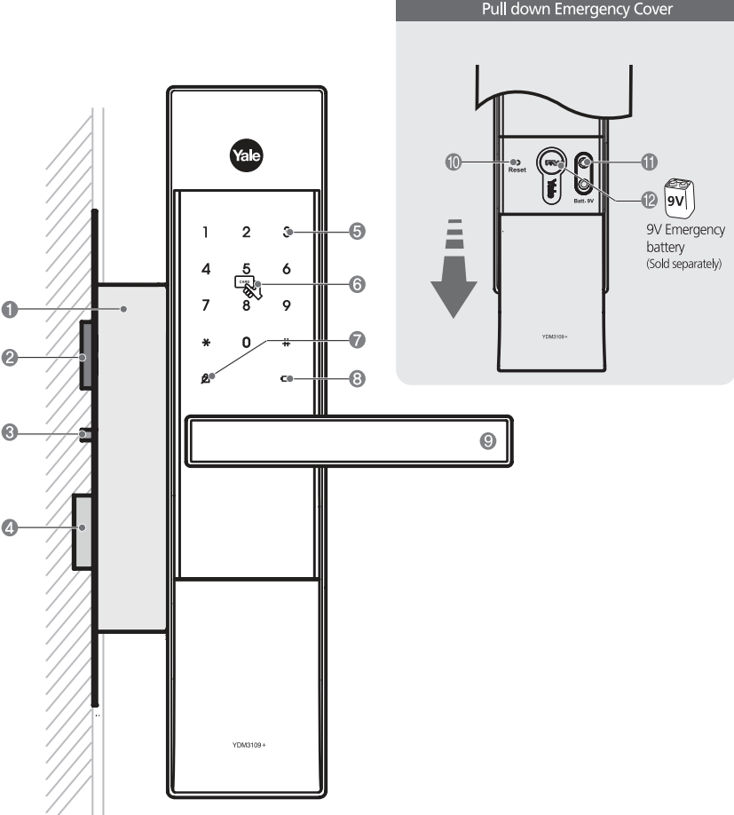 front_body_yale_door_lock_ydm3109.png