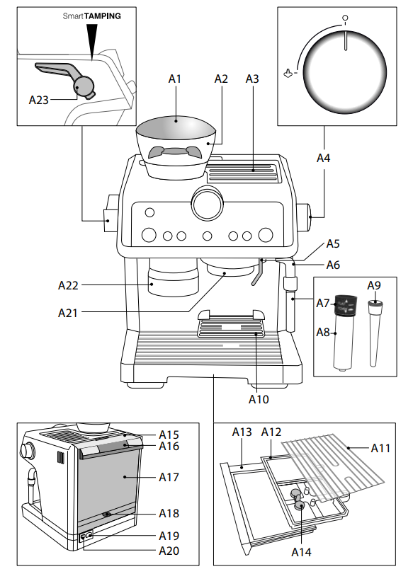 De'Longhi Coffee Maker Machine EC933X-PRODUCT-B