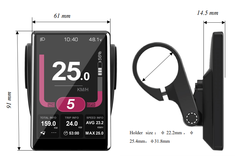 Velofox Color IPS Display DM06-PRODUCT-A