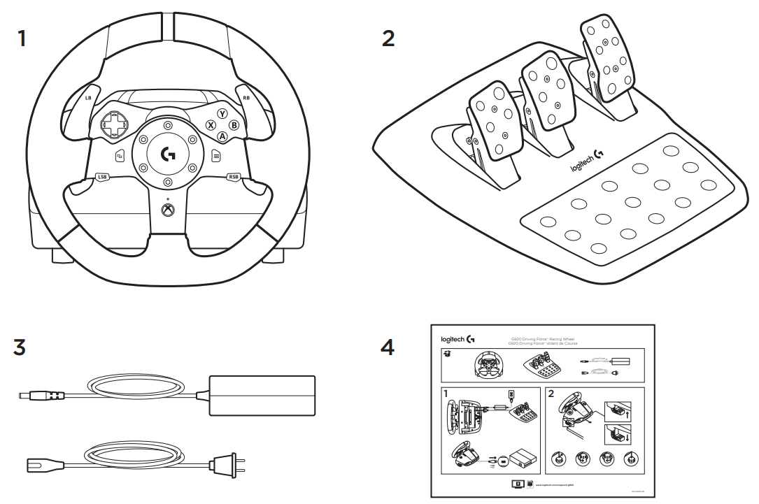 Logitech Driving Force Racing Wheel G920 User Guide