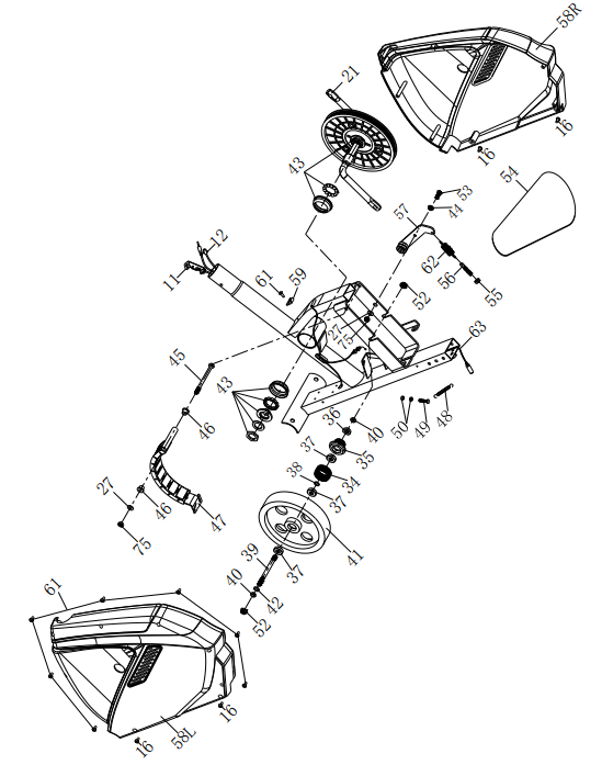 exploded_diagram_of_marcy_magnetic_recumbent_bike_me-1019r.png