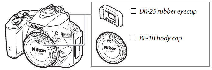 Nikon D5500 Webcam Digital Camera N1405-Package Contents