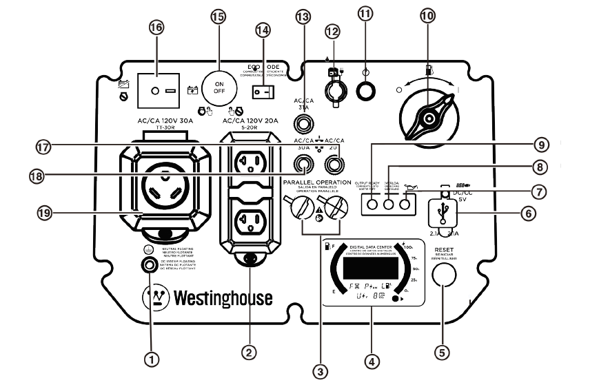 Westinghouse Digital Inverter Generator iGen4500-COMPONENTS