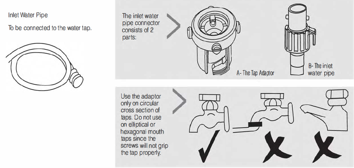 Whirlpool Stainwash Washing Machine W10795860-How To Connect Inlet Water Pipe