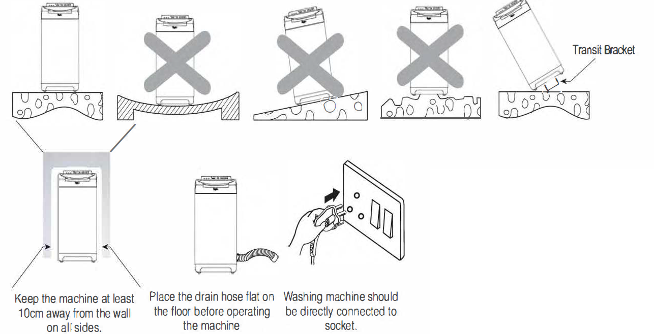 Whirlpool Stainwash Washing Machine W10795860-Installing the Machine