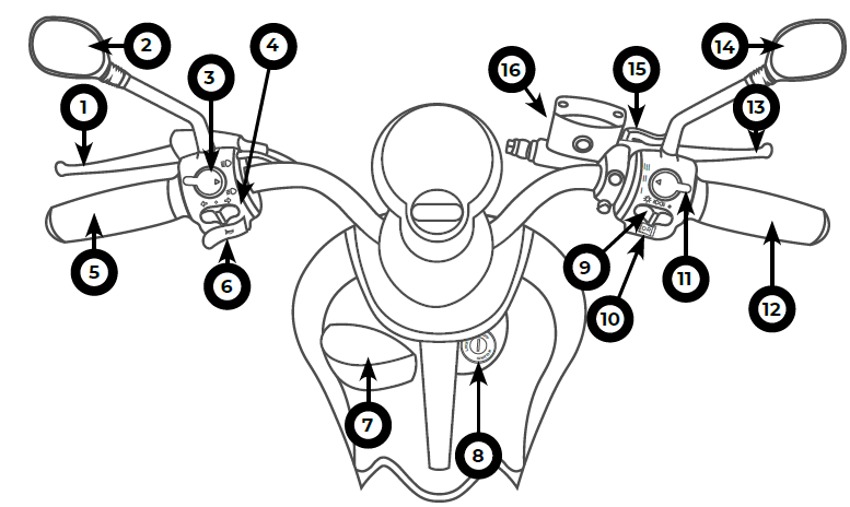 Veleco Luxury Electric Scooter ZT63-Dashboard