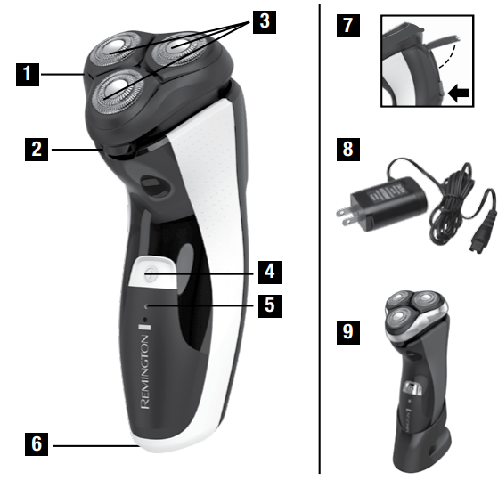 Remington WetTech Rotary Shaver PR1285-Product Features