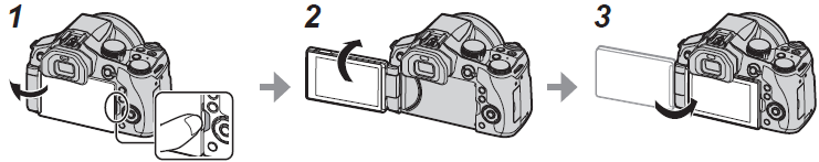 Panasonic Lumix Digital Camera DMC-FZ330-Opening the Monitor