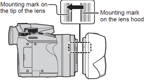 Panasonic Lumix Digital Camera DMC-FZ330 Attaching the Lens Hood -A