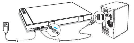 Mustek A3 Flatbed Scanner S1200 Plus-Connecting the Scanner-B