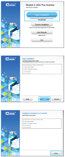 Mustek A3 Flatbed Scanner S1200 Plus-Installing the software A