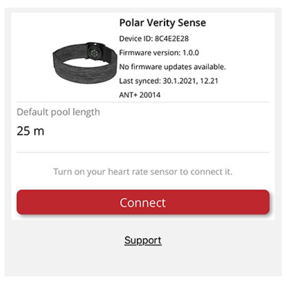 Polar Watch Verity Sense Heart Rate Monitor 49803747-setting