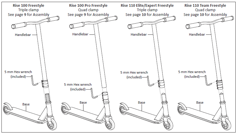 Mongoose Rise 100 Freestyle Scooter R6313-Parts