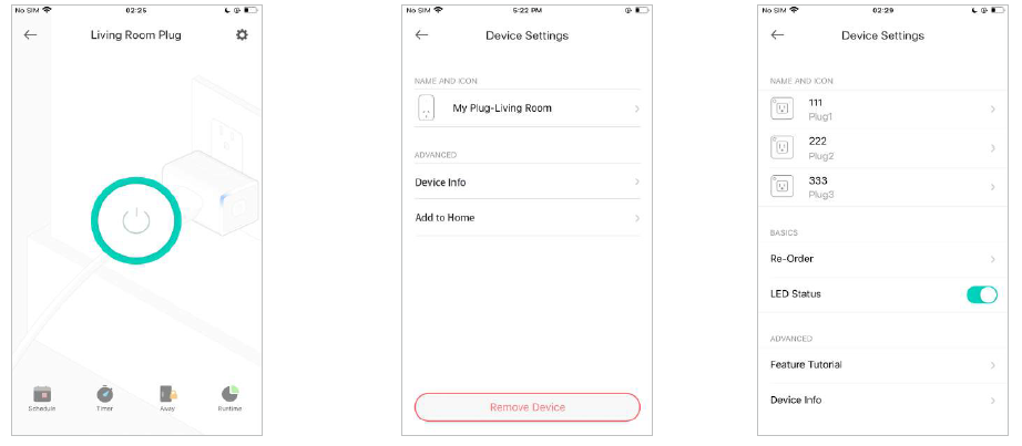 TP-Link Kasa Smart Wi-Fi Plug HS100-Manage Device Settings