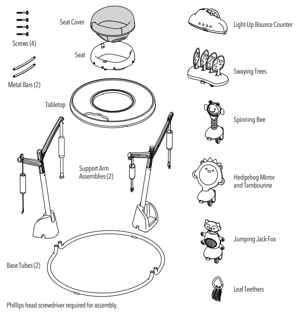 Skip Hop Jumpscape Fold Away Jumper-parts