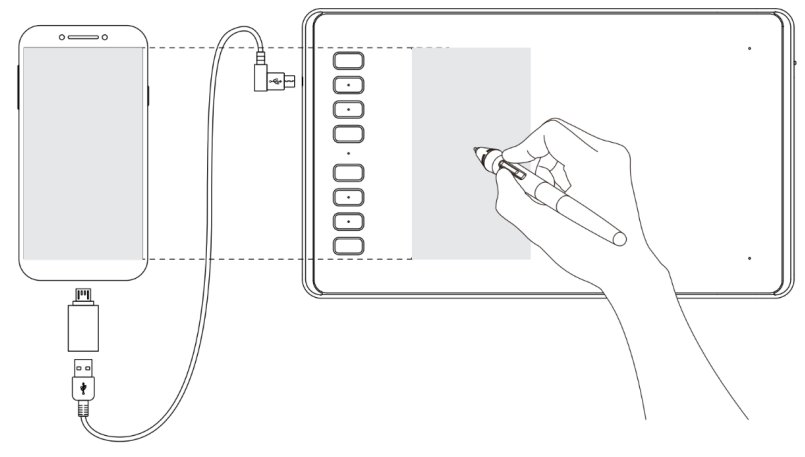Huion Inspiroy Battery-free Pen Tablet H950P-installation-b