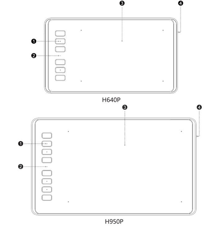 Huion Inspiroy Battery-free Pen Tablet H950P-overview