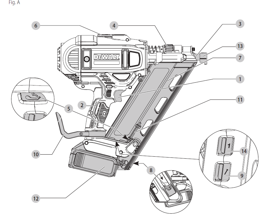 Dewalt Paper Collated Framing Nailer DCN692-component
