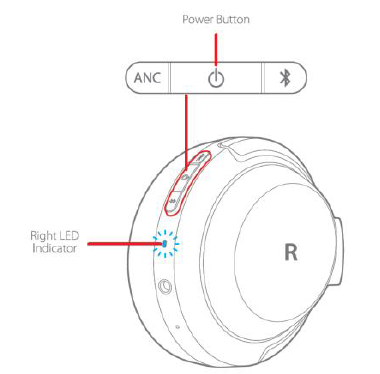 Monoprice BT-600ANC Bluetooth Headphones-power