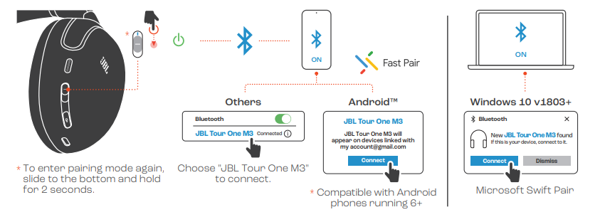 JBL Tour One M3 Smart Tx Headphones-connection