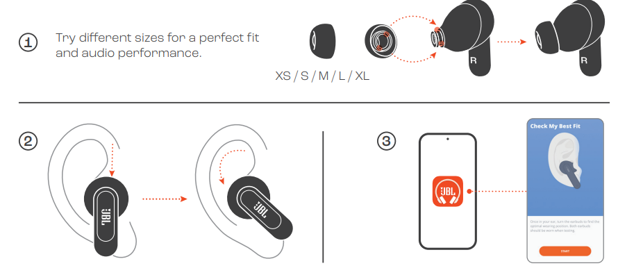 JBL Tour Pro 3 Earphones-WEAR