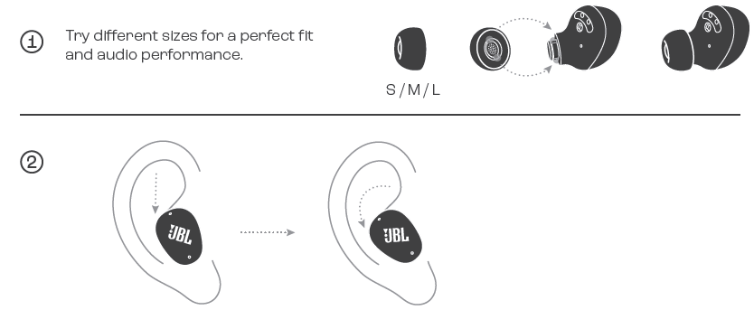JBL Wave Buds 2 Earphones-wear