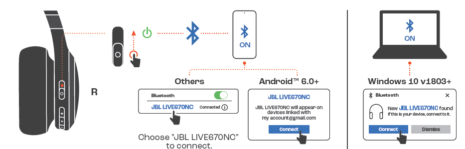 JBL Live 670NC Headphones-CONNECT