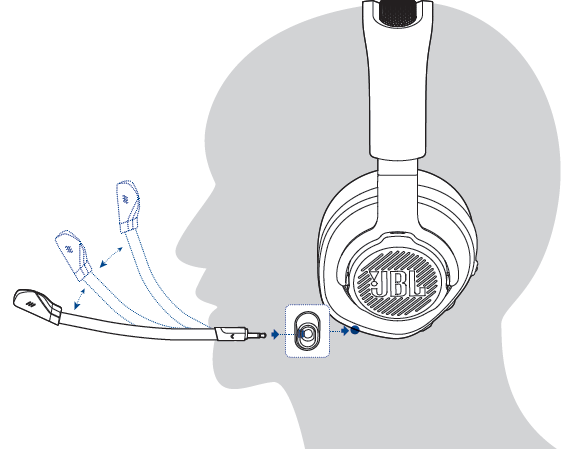 JBL Quantum 360P Console Wireless Headphones-Wearing your headset