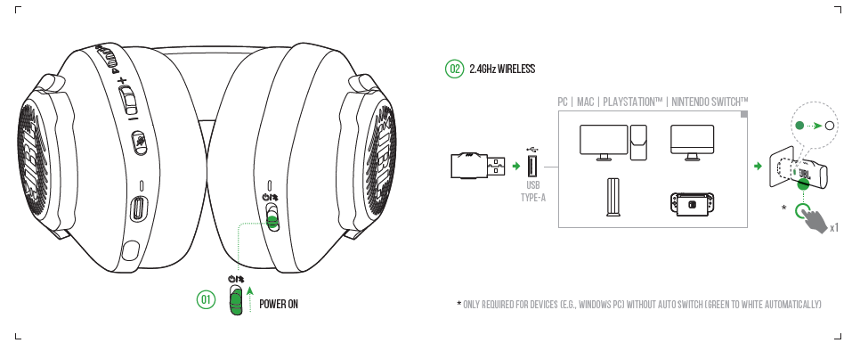 JBL Quantum 360X Wireless for XBOX Headphones-POWER ON & CONNECT (PC, mac ETC.)