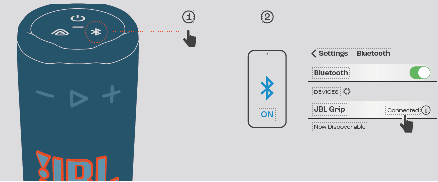 JBL Grip Speaker-BLUETOOTH PAIRING