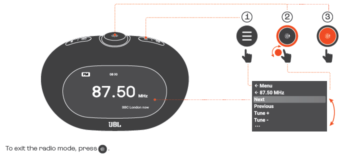 JBL Horizon 3 Speakers-RADIO TUNING