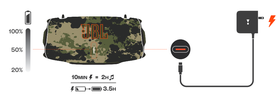 JBL Xtreme 4 Speakers-CHARGING