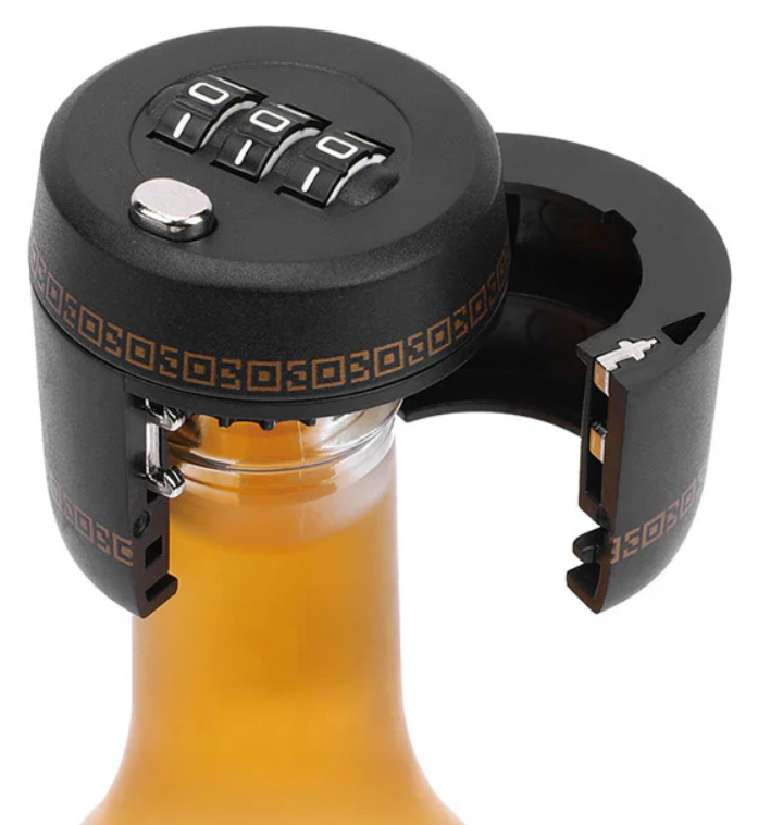 Sharper Image Wine Bottle Combination Locks Set-PRODUCT