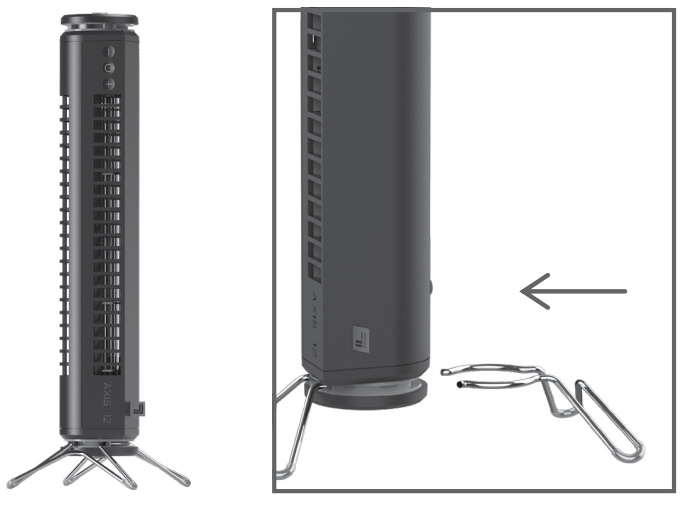 Sharper Image AIRBAR USB Tower Desk Fan-ASSEMBLY-A