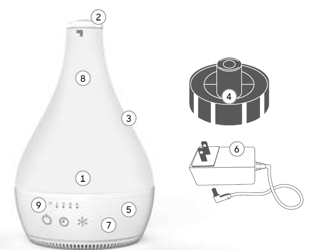 Sharper Image Ultrasonic Humidifier-FEATURES