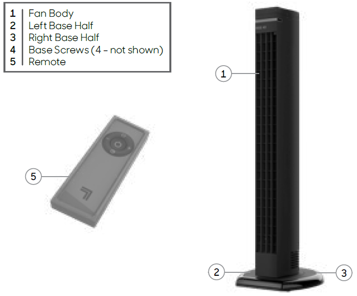 Sharper Image RISE OSCILLATING TOWER FAN-INFORMATION