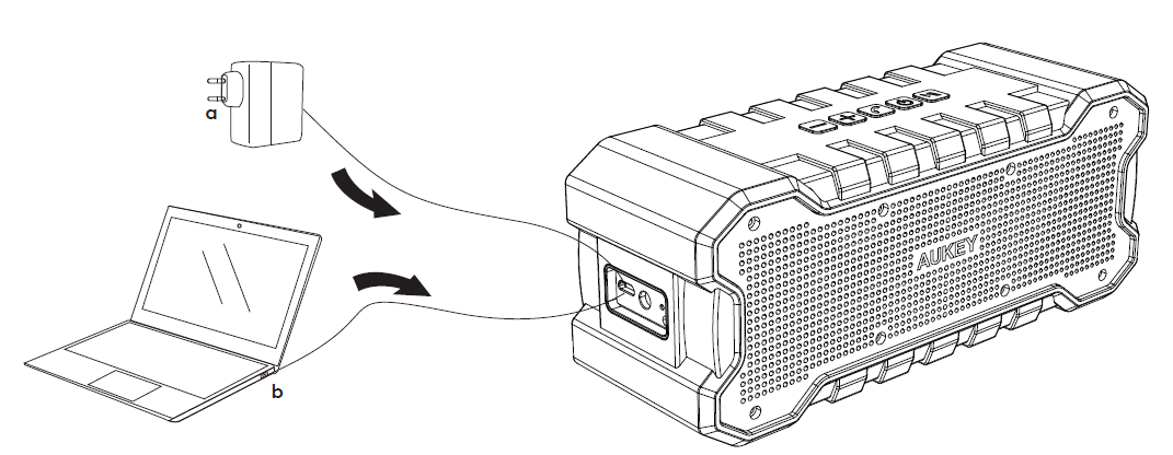 Aukey SoundTank Wireless Speaker-Charging